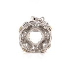 Sterling Silver Gold Plated White Checkerboard Cut Topaz Flower Pendant 10.6g — photo 4