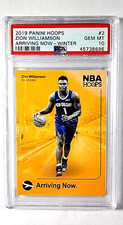 2019 NBA Hoops Arriving Now Winter #2 Zion Williamson Rookie RC PSA 10 Gem Mint