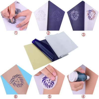 Yesalwas Tattoo Transfer Paper - 15 Sheets A4 Size Thermal Stencil Paper For Tattoo Artists