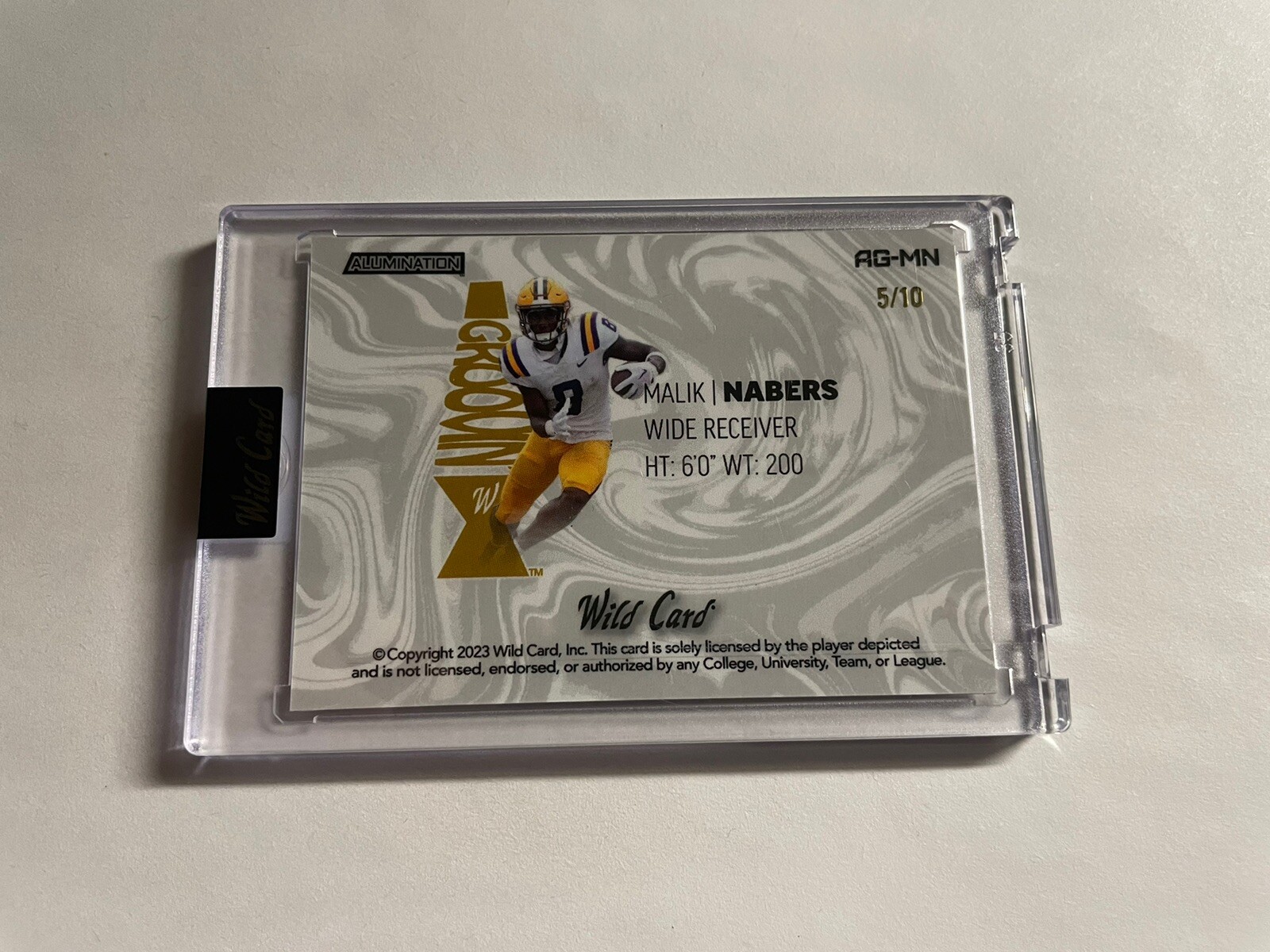 Malik Nabers 2023 Wild Card Alumination Rookie Edition Groovin /10 SSP