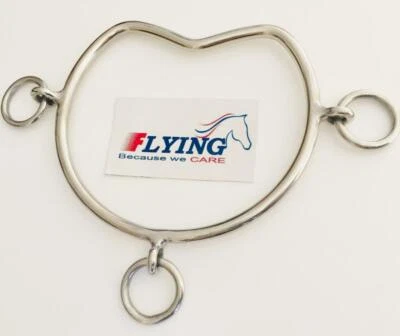 FLYING HORSE Reitsport Chifney Anti-Aufzucht Edelstahl Pferd Gebiss, Tack (UK-VERKÄUFER)
