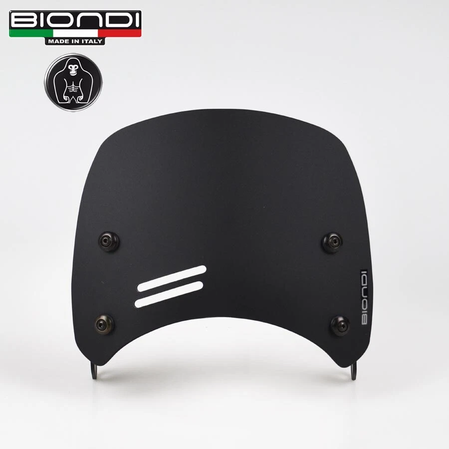 BIONDI PARABREZZA SPORT CUPOLINO BASSO NERO OPACO MOTO GUZZI V7 IV Stone 2021 - Immagine 2 di 4