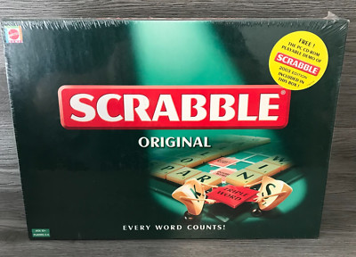 Mattel Scrabble Original Brettspiel 2003 Vintage Classic Game Neu & Sealed 