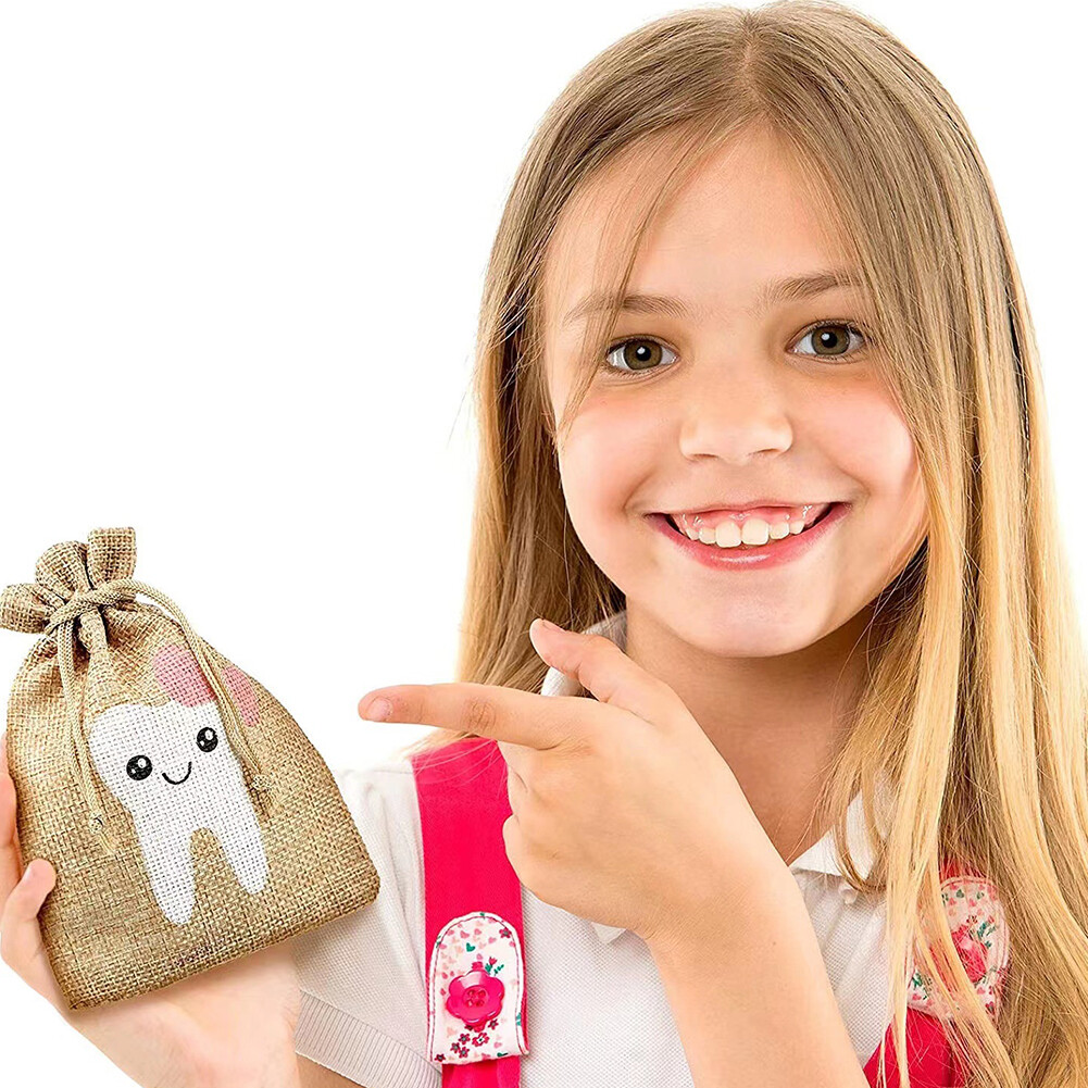 For Girls Tooth Fairy Bag Under Pillow Dentist Birthday School Linen eBay