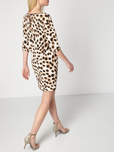 🌿 Extravagantes Designer Kleid Marc Cain creme schwarz Leo modern chic N4 🌿 - Bild 3 von 10