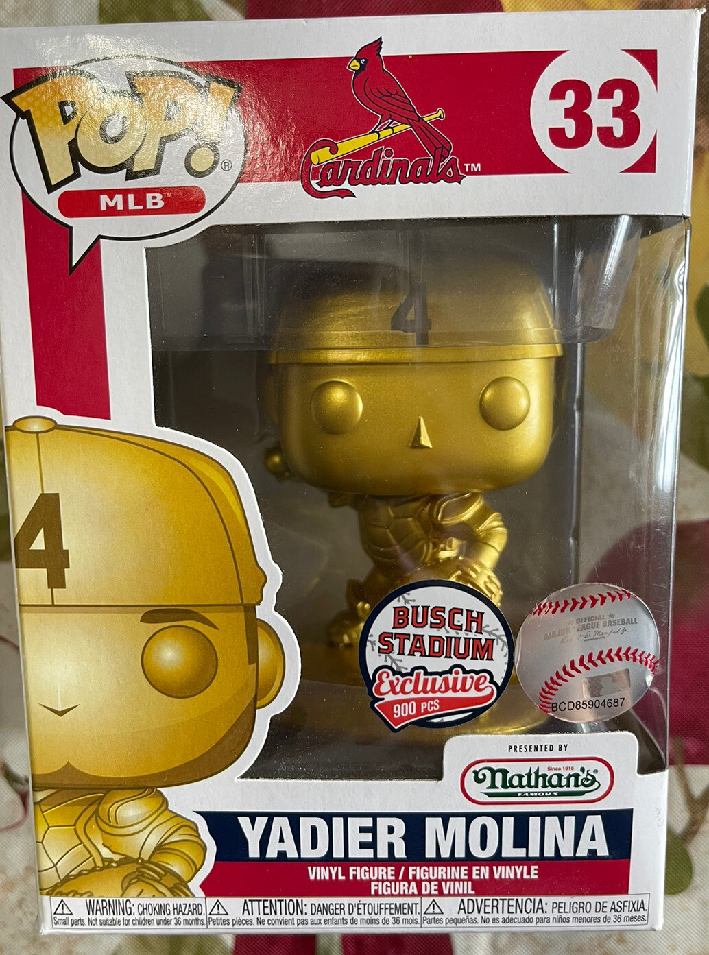 Funko Pop! Vinyl: Yadier Molina (Gold) - St. Louis Cardinals (Exclusive) #33-