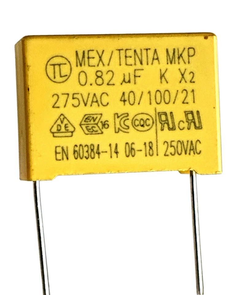 TC TENTA 0.82uF 275v, 820nF, MEX X2 Safety Capacitor, pitch 22mm –ref:aA22