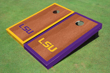 Louisiana State University Rosewood Alternating Border Cornhole Boards