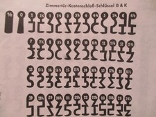 23 1/2 Bever Kastenschloss Schlüssel AB - A29 Bartschlüssel 10cm lang von Börkey