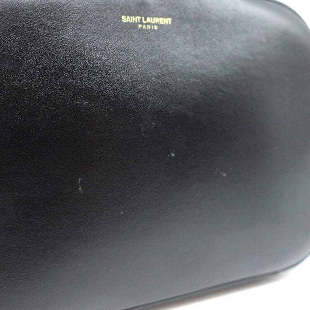 Borsa per fotocamera Saint Laurent nera liscia pelle cinturino catena a tracolla