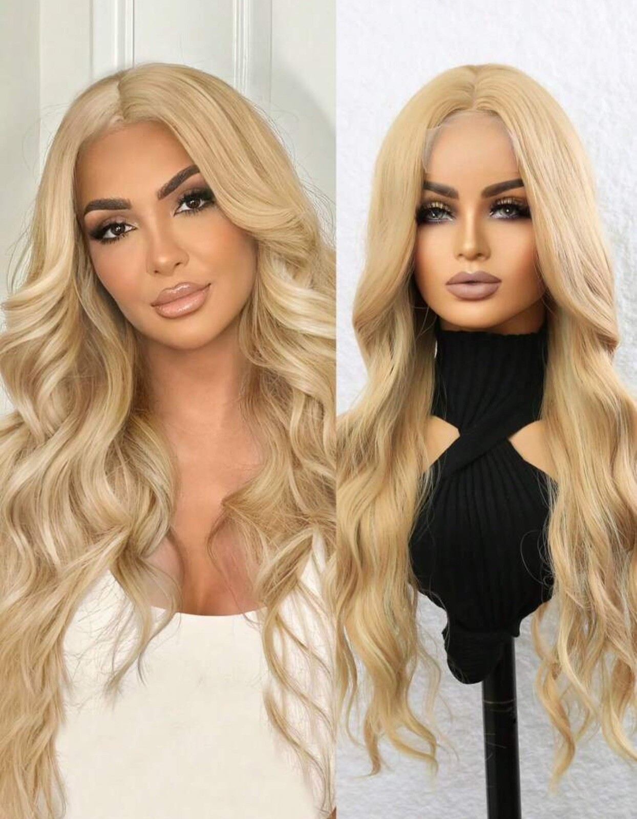 Perruque longue blonde platine bouclée oubliez les décolorations avec cette lace wig