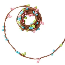 Factory Direct Craft 6 Foot Pink, Green and Aqua Pip Berry Garland