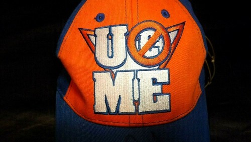 WWE JOHN CENA ORANGE/BLUE CAP U CAN'T SEE ME 2010 ONE SIZE NEW CENA AUTOGRAPH - Picture 3 of 12