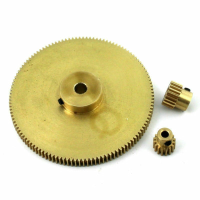0.5 Modulus Brass Spur Gear 16 to 45 Tooth, 3 to 8mm Hole Dia. Drive Gearbox