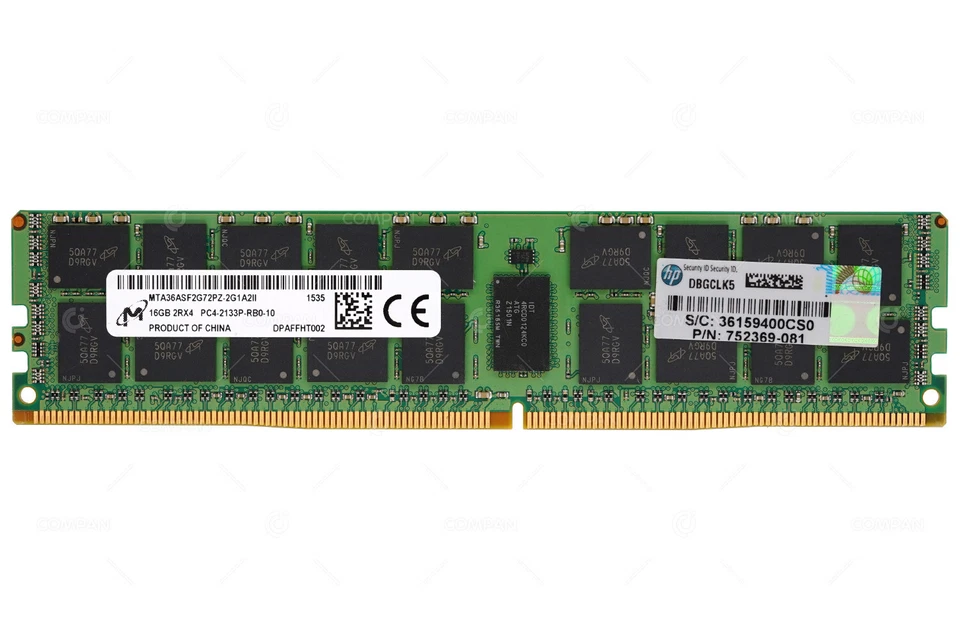 752369-081 HP DDR4 16GB PC4-17000 2133MHz RDIMM - Bild 2 von 4