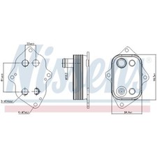 Ölkühler 97 x 64 passend für Mercedes-Benz A-Klasse W168 Vaneo 414