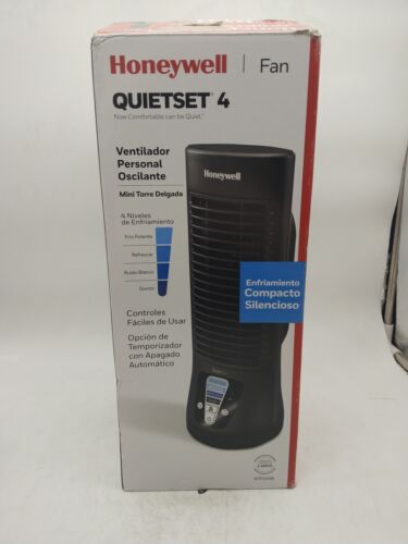 Honeywell HTF210B QuietSet Mini Tower Table Fan - Black USED A1