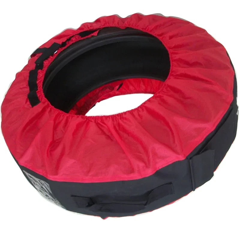 Cubierta de neumático de 15-20 pulgadas cubierta de neumático de repuesto para coche vehículo rojo/negro accesorios de coche Foto 2 de 4