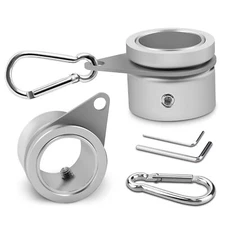 Flag Pole Rings Aluminum Alloy Flagpole Rings 360° Rotating Anti Wrap Mountin...