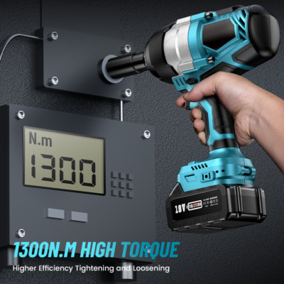 Seesii 1300NM High Torque 1/2 Impact Wrench, 960Ft-lbs Brushless Impact Gun Kit