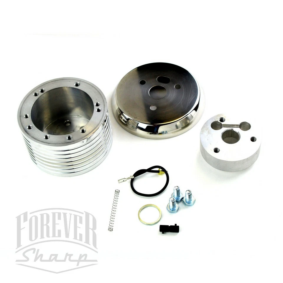 Kit Volante Vinilo Negro y Billet Pulido 1995-02 Chevy Camiones Tamaño Completo  Foto 3 de 4