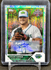 2023 Topps Pro Debut Logan Tanner Sparkle Foil AUTO /199 #PD-52 Reds