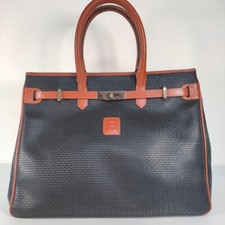 Bally Hand Bag Leather From Japnan 0631 Authentic Used Tote Bag Black Brown -