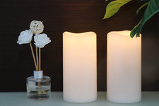 Large Waterproof Outdoor Flameless Candles Battery Operated with Remote Timer