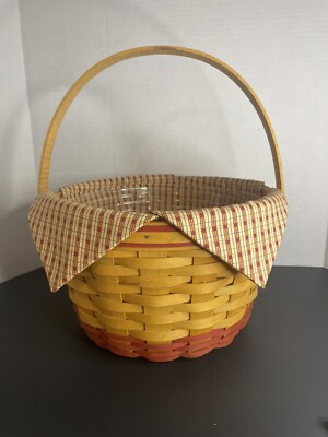 Longaberger 1999 Homestead   Basket w/ Liner & Pro combo set 13871