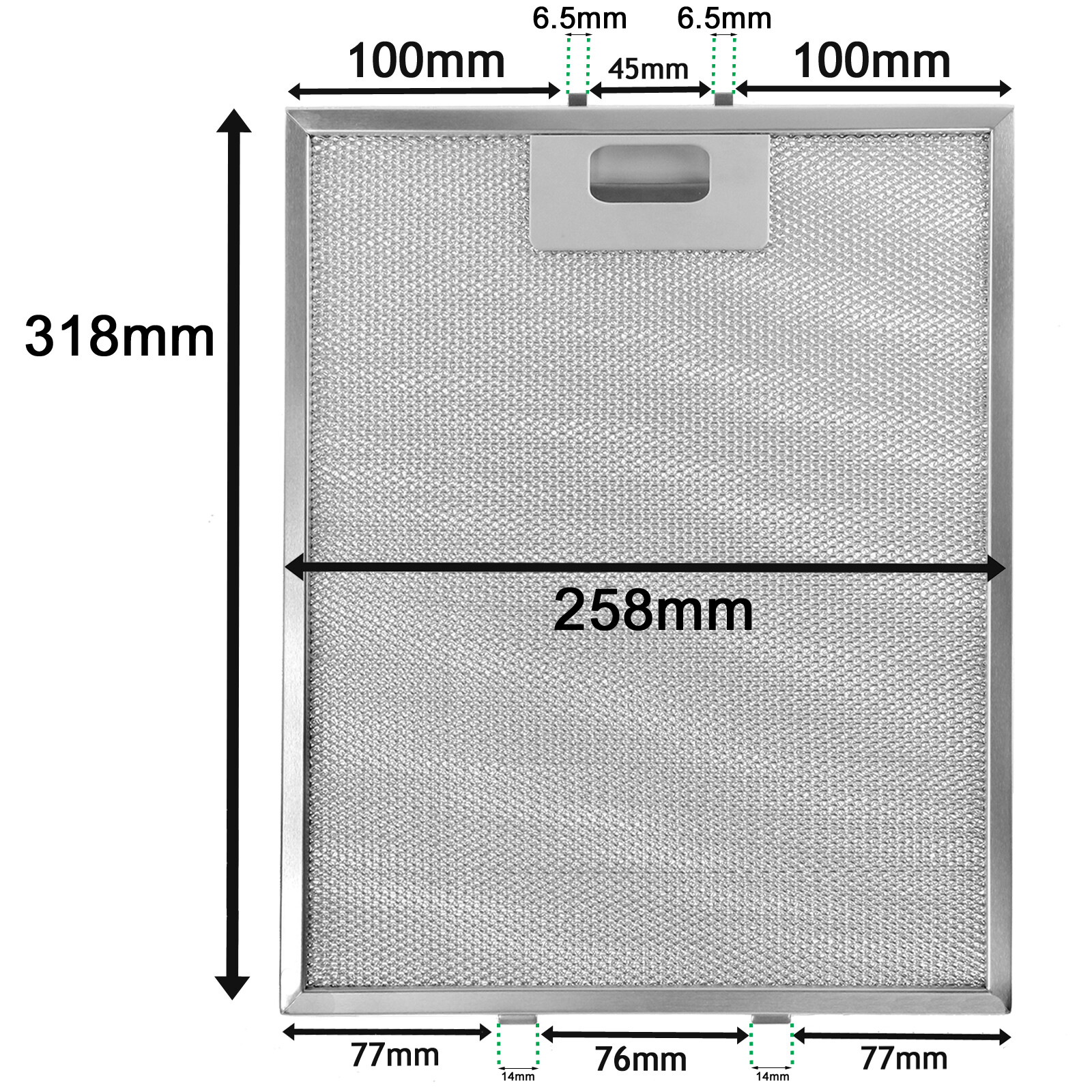 Filtres à Graisse Pour Hotte Aspirante – Lot De 2, Métal 318 X 258 Mm (Lave-vaisselle)