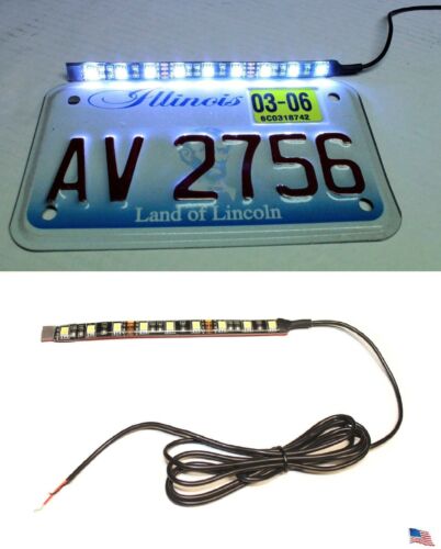1x LED License Plate Strip 12v White Light Waterproof Motorcycle Flush Clear - Picture 1 of 6