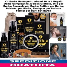 Kit Barba Completo Professionale Uomo x Updraed 10in1 Idea Regalo Uomo Compleann