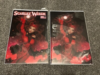 SCARLEt WITCH ANNUAL #1 R1C0 616 Comics Exusi Trade Dress & Virgin Variant Set