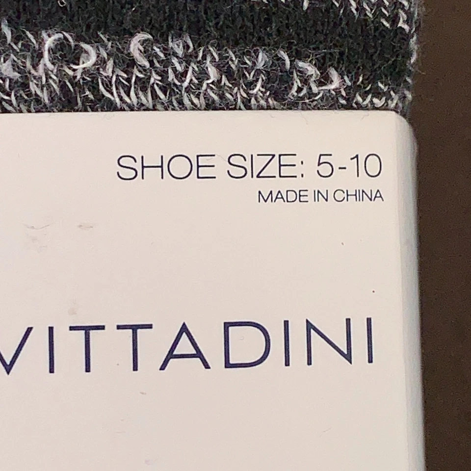 Zapato para mujer Adrienne Vittadini talla 5-10 gris a rayas botas calcetines 9 pares nuevo con etiquetas Foto 3 de 4