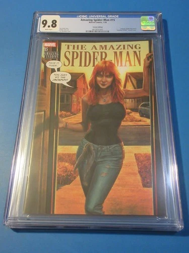 Amazing Spider-man #15 Great Bermejo MJ variant CGC 9.8 NM/M Gorgeous Gem Wow