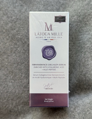 Latoua Mille Firming Radiance Collagen Serum Hyaluronic Acid Multi-Peptide 1 oz