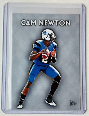 Cam Newton Limited Edition Artist Signed ''Blinn College'' Trading Card 1/10