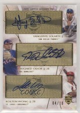 2014 Supreme Triple 4/10 Yangervis Solarte Rougned Odor Kolten Wong Auto q3y