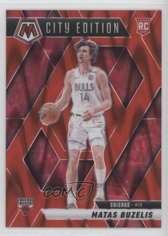 2024 Mosaic City Edition Red Seismic Prizm 217/299 Matas Buzelis Rookie RC 12h1
