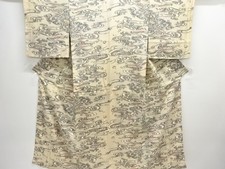 7742049: JAPANESE KIMONO / ANTIQUE KIMONO / TAISHO ROMAN STYLE / ROUGH WAVE