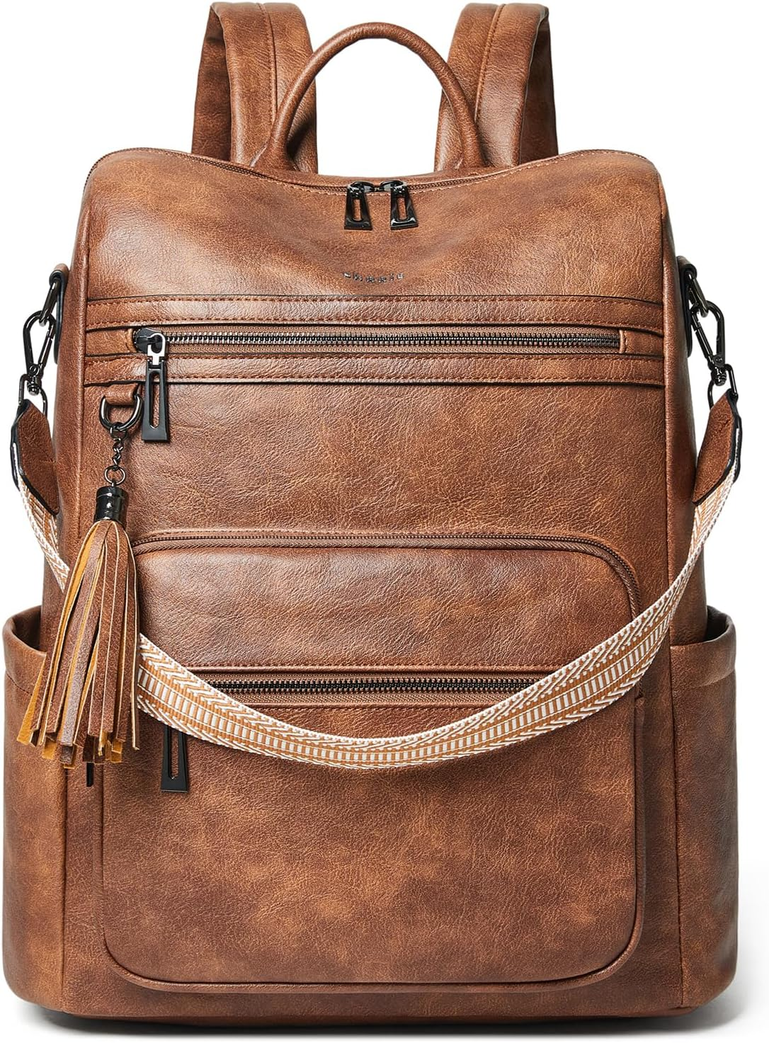 15.6 Inch Laptop Backpack for Women,Large Leather Backpack Purse,Travel,Carry On