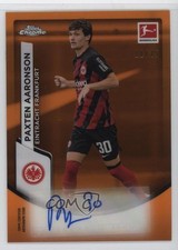 Paxten Aaronson Chrome Bundesliga 2023/24 Orange Refractor /25 Auto