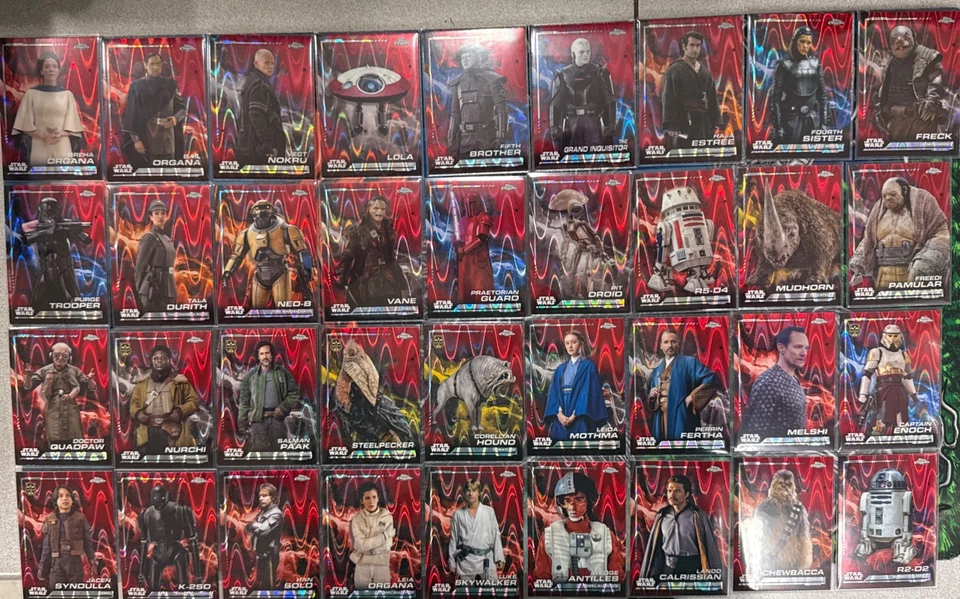 2024 Topps Chrome Star Wars  Complete Set Red Raywave - Image 3 of 4