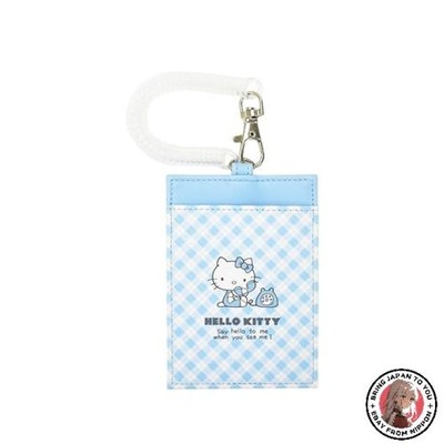 NEU Hellblaue Hello Kitty Handy Check Pass Hülle BLKT-019