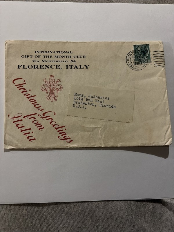 1953 Ponte Vecchio Torre D’Arnolfo Florence Italy  Cover To  Bradenton FL