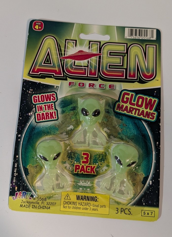 Mini Bobble Head Alien And Alien Force Glow Martians 3 Pack Lot- New ...