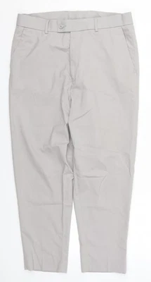 ASOS Mens Grey Polyester Trousers Size 32 L24 in Regular Button - Image 1 of 4