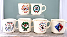 Lot of 6 Vintage Boy Scouts of America Ceramic Mugs 1970-80 s Blue Heron Pipsico