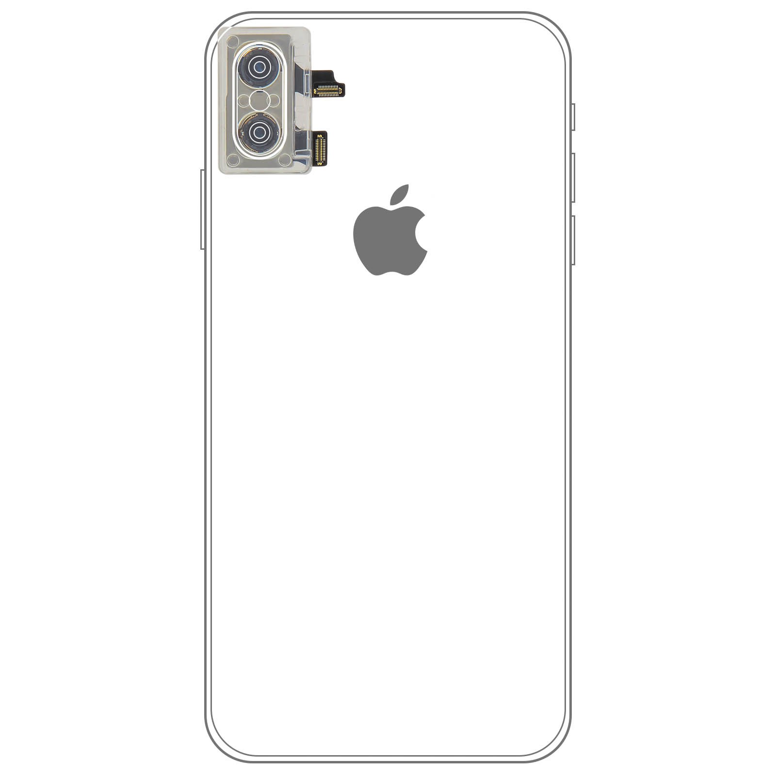 Module caméra arrière pour iPhone XS Max pièce de rechange incluant capteur photo grand angle