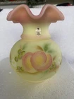Fenton Art Glass 100th Anniversary Messenger  Burmese Vase, produced in 2005